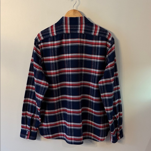 Alex Mill Plaid Flannel Button Down Shirt Blue White Red Size XL - Picture 3 of 13